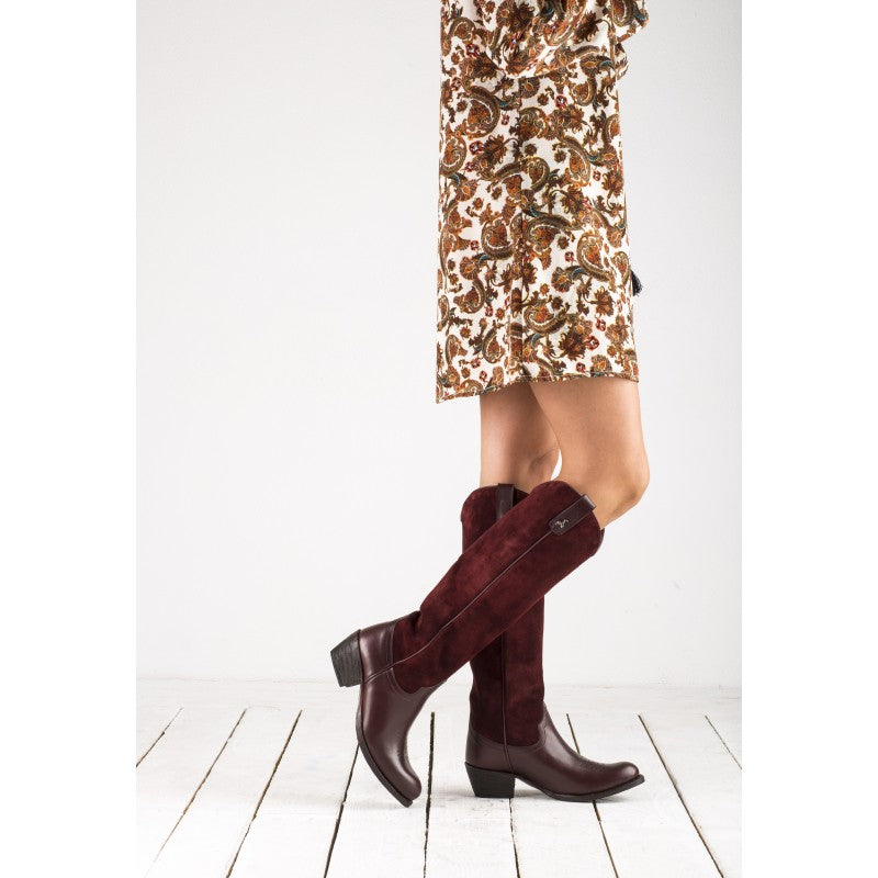 Bota burdeos -Mia-